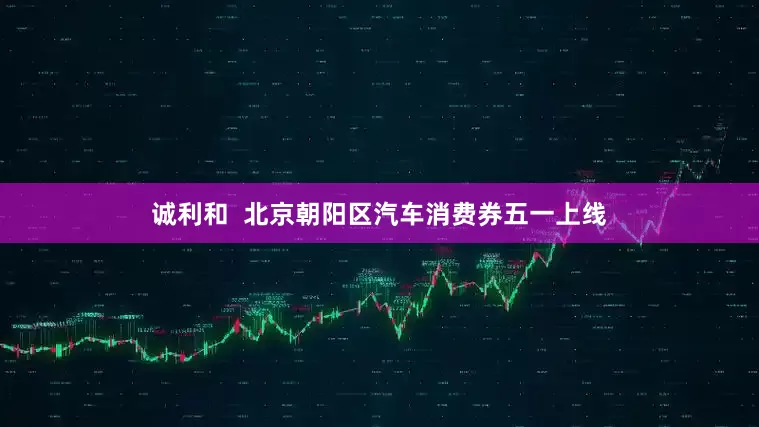 诚利和  北京朝阳区汽车消费券五一上线